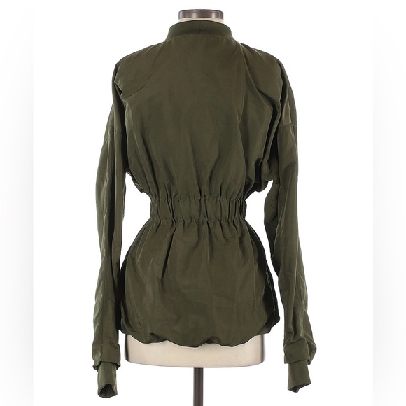 P.E Nation Streamline Athletic Army Jacket Green Zipper Size Small S - Picture 2 of 7